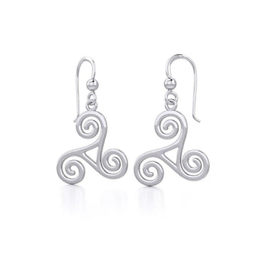 Celtic Silver Spiral Earrings TE102 - Jewelry